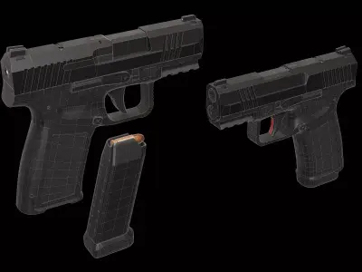 Canik MC9L pistol 9mm Low-poly 3D model