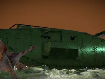 Mark IV ww1 Low-poly 3D model