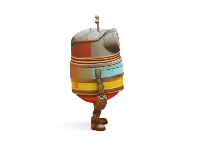 Mini Robot 3D Model Low-poly 3D model