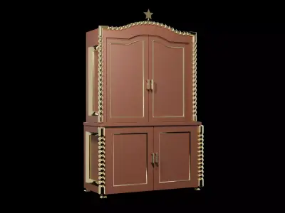Gold Decorated Cabinet 3D model