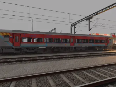 Realistic Highly Detailed Indian Railways LHB General Coach  3D model