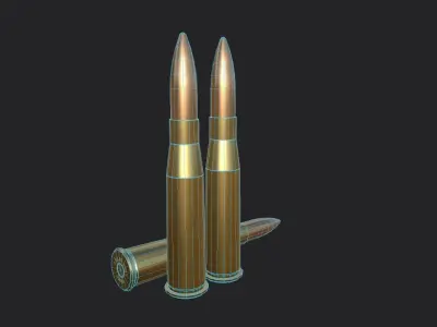 1392mm SR Mauser Anti Tank Ammo Low-poly 3D model