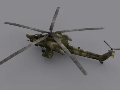 Mil Mi-28 Low-poly 3D model by mstmonsura360