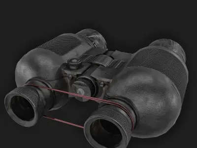 Binoculars Low-poly 3D model get