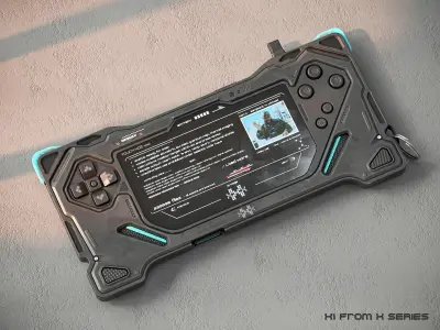 Sci-fi Controller X1 PBR Low-poly 3D model