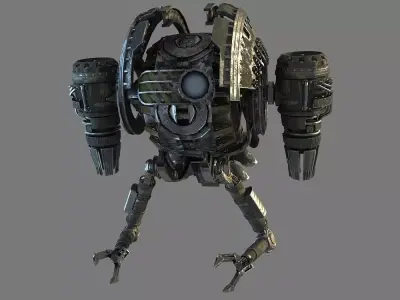 engineer loader drone Low-poly 3D model