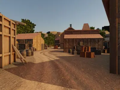 Valley Town 3D model