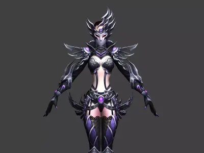 Female Rakshasa Low-poly 3D model