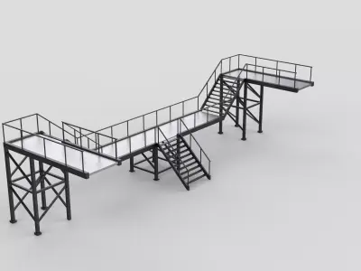 industrial stairs 02  3D model