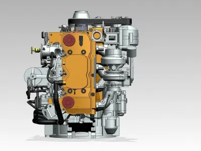 Cummins engine 4-5 dizel 3D model