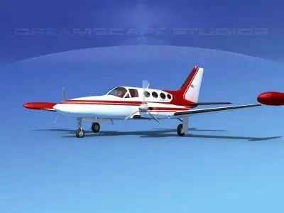 Cessna 414 Chancellor V12 3D model