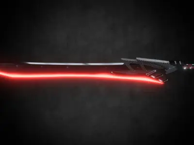 High-Poly Sword Model - Perfect for Blender Animations 3D model