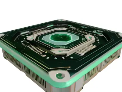 Advanced Microchip Processor Unit 3D model