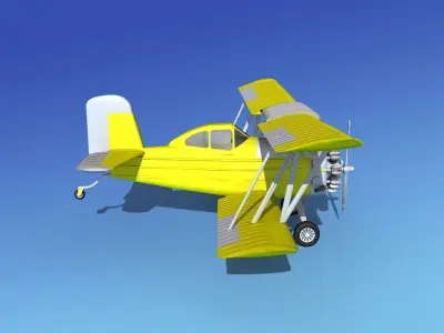 Grumman G-164 AgCat V01 3D model