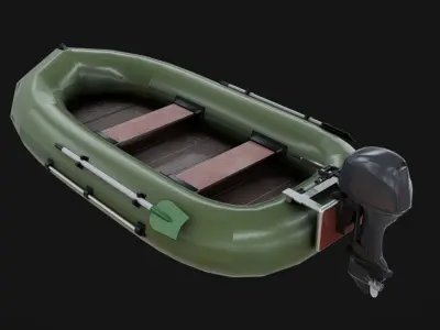 Fishing Boat 02 Low-poly 3D model
