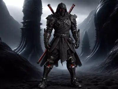 Cyber Ninja  Futuristic Assassin Warrior 3D print model