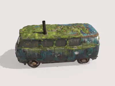 Mossy Van With Chimney 3D model