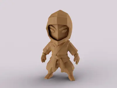 Low Poly Ninja 3D print model
