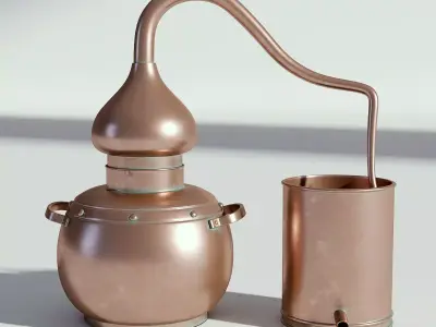 Copper Distiller Vintage 3D model