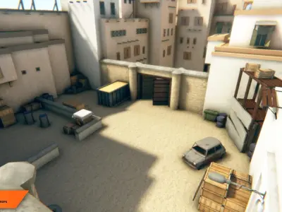 FPS map - eastern city and props 3D model