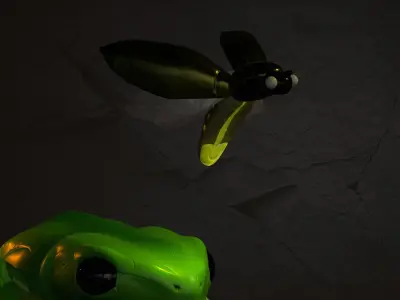 Brazilian frog kambo with a firefly 3D model