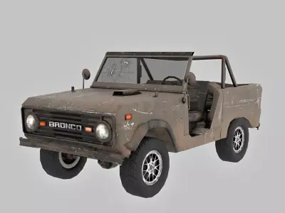 Ford Bronco Roadster U13 1969   Low-poly 3D model