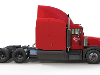 Peterbilt 377 Low-poly 3D model