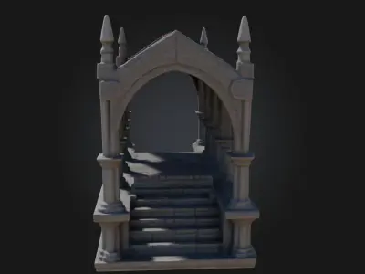 Ancient Stone Pavilion  Shelter from a Forgotten Era 3D model