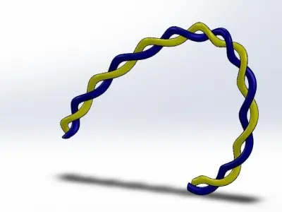 Twisted Wires Free 3D model