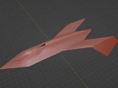 Boeing YF-118 Bird of Prey Low-poly 3D model