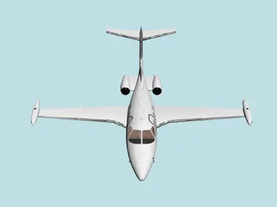 Jet ve ucak Low-poly 3D model