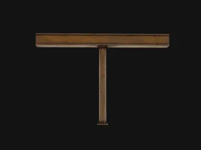 Industrial Ceiling Pillar Low-poly 3D model