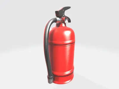 Red Tank Fire Extinguisher 3d Generative Model 3D model
