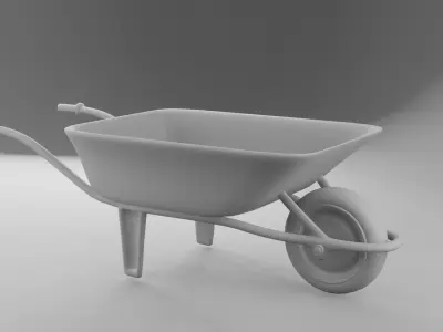 old wheelbarrow 3D model