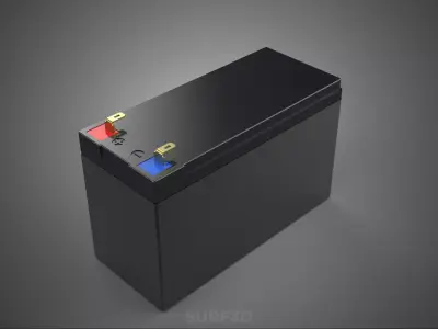 STANDARD BATTERY LIFEPO4 LITHIUM IRON PHOSPHATE RECHARGEABLE ION 3D model
