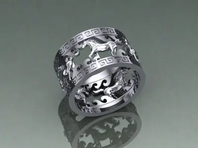 Ring Horse 3D print model purchase