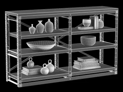 CONSOLE FRENCH LIBRARY small 3D model