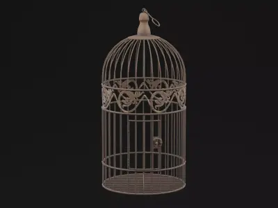 Rusty Bird Cage 3D model