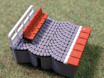Single Edge Platform board modules 1-87 FDM color 3D print model