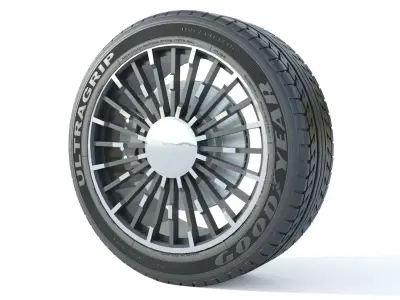 wheel Rim Tire 14 3D model