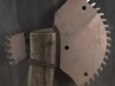 Axe Saw  Low-poly 3D model