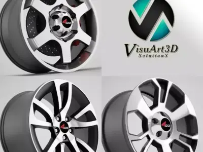 4go wheel rims 3D model