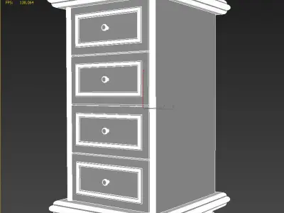 Vintage cabinet 3D model purchase