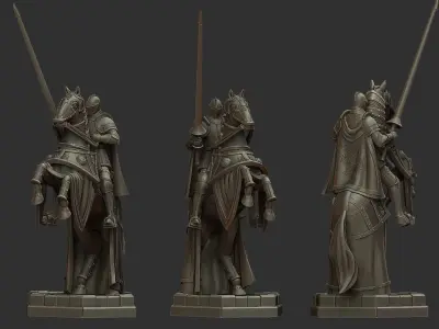 Knight Chess Piece - 3D print miniature model 3D print model
