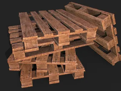 Pallet  Low-poly 3D model