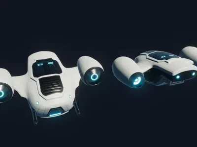 Sci Fi Robot Drone  Low-poly 3D model