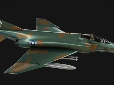 F-4 Phantom Low-poly 3D model