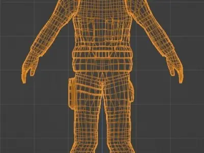 Military Soldier Rigged Low-Poly  Free low-poly 3D model