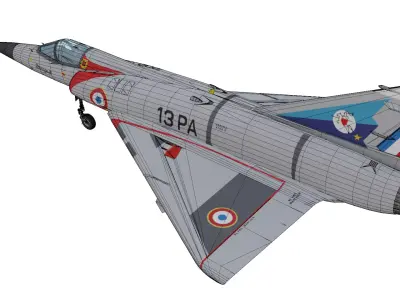 Dassault Mirage 5 Low-poly 3D model purchase