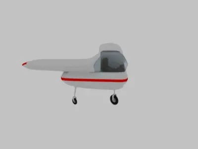 Electrical Aircraft Low-poly 3D model